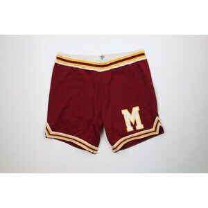 Vtg 70s 80s Streetwear Mens 36 Striped Mesh Heavyweight Basketball Shorts USA